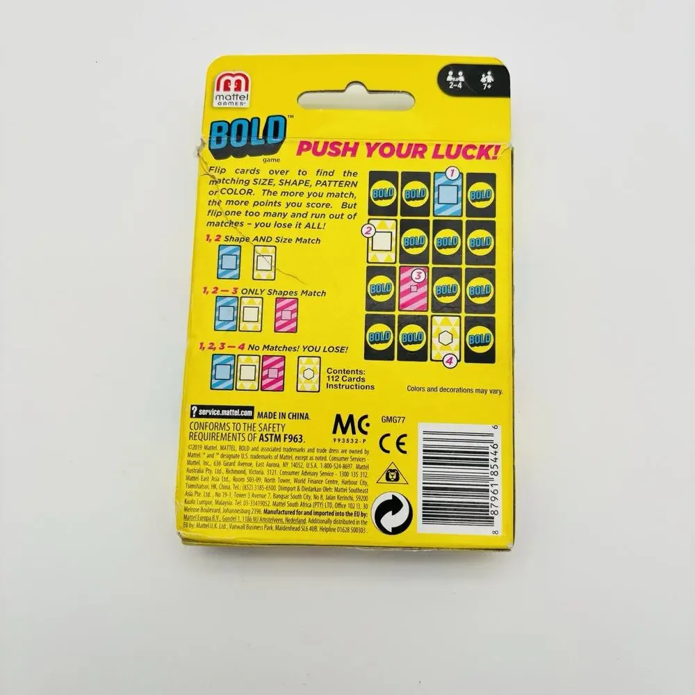 Bold card game ~ Mattel Games - Complete-NEW. Cards Sealed.